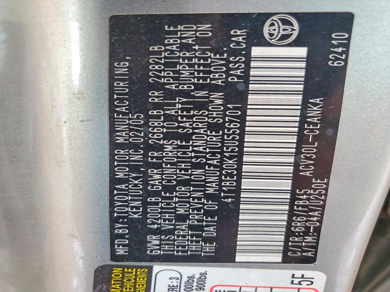 2005 TOYOTA CAMRY