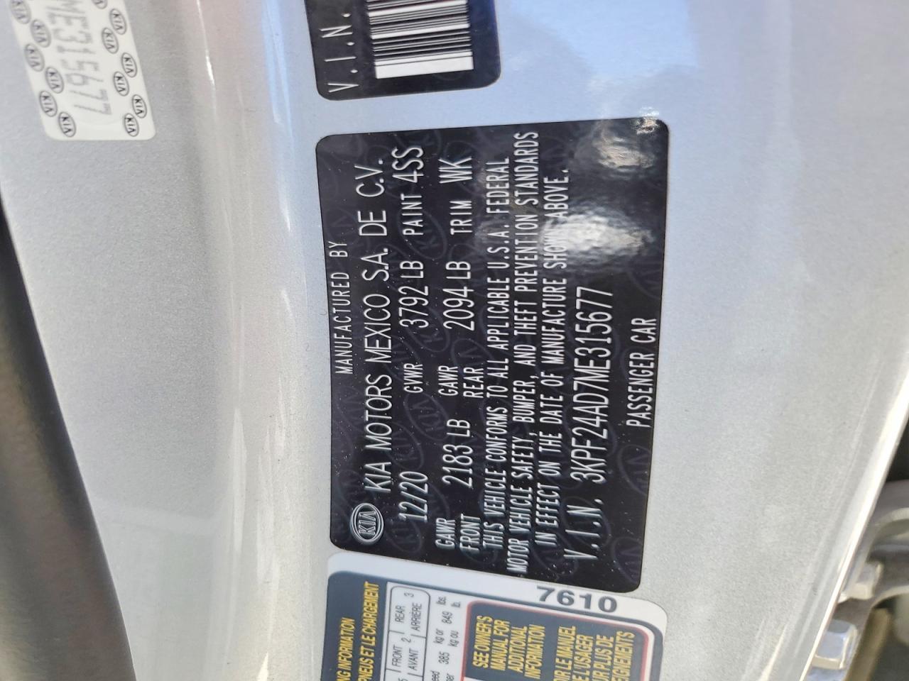 2021 KIA FORTE
