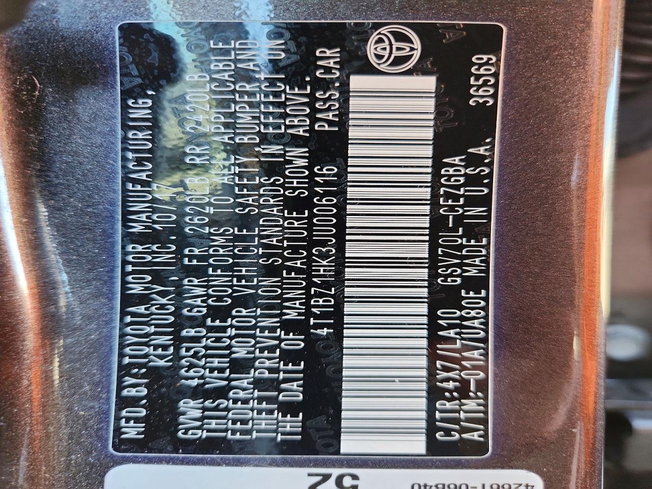 2018 TOYOTA CAMRY