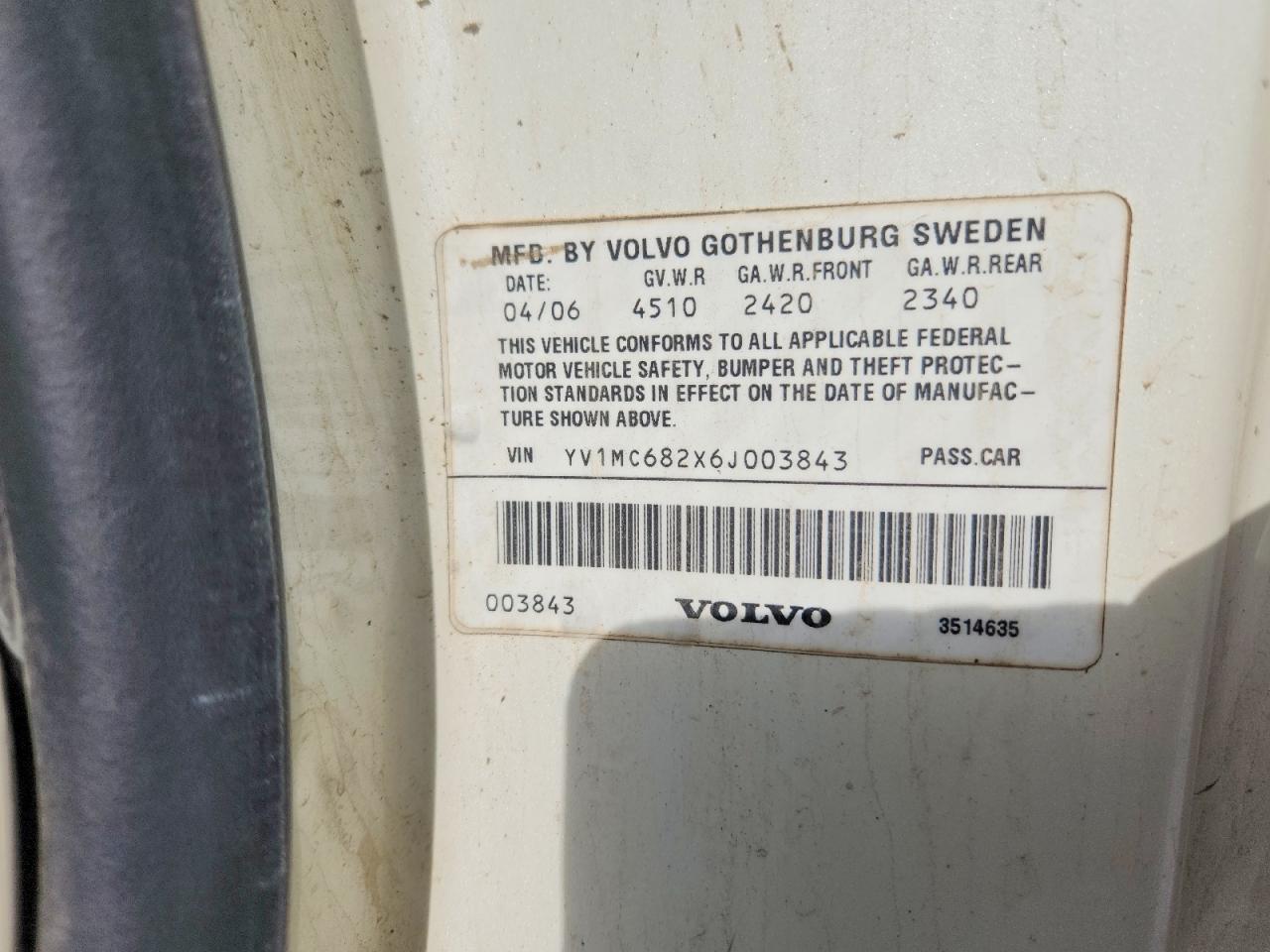 2006 VOLVO C70
