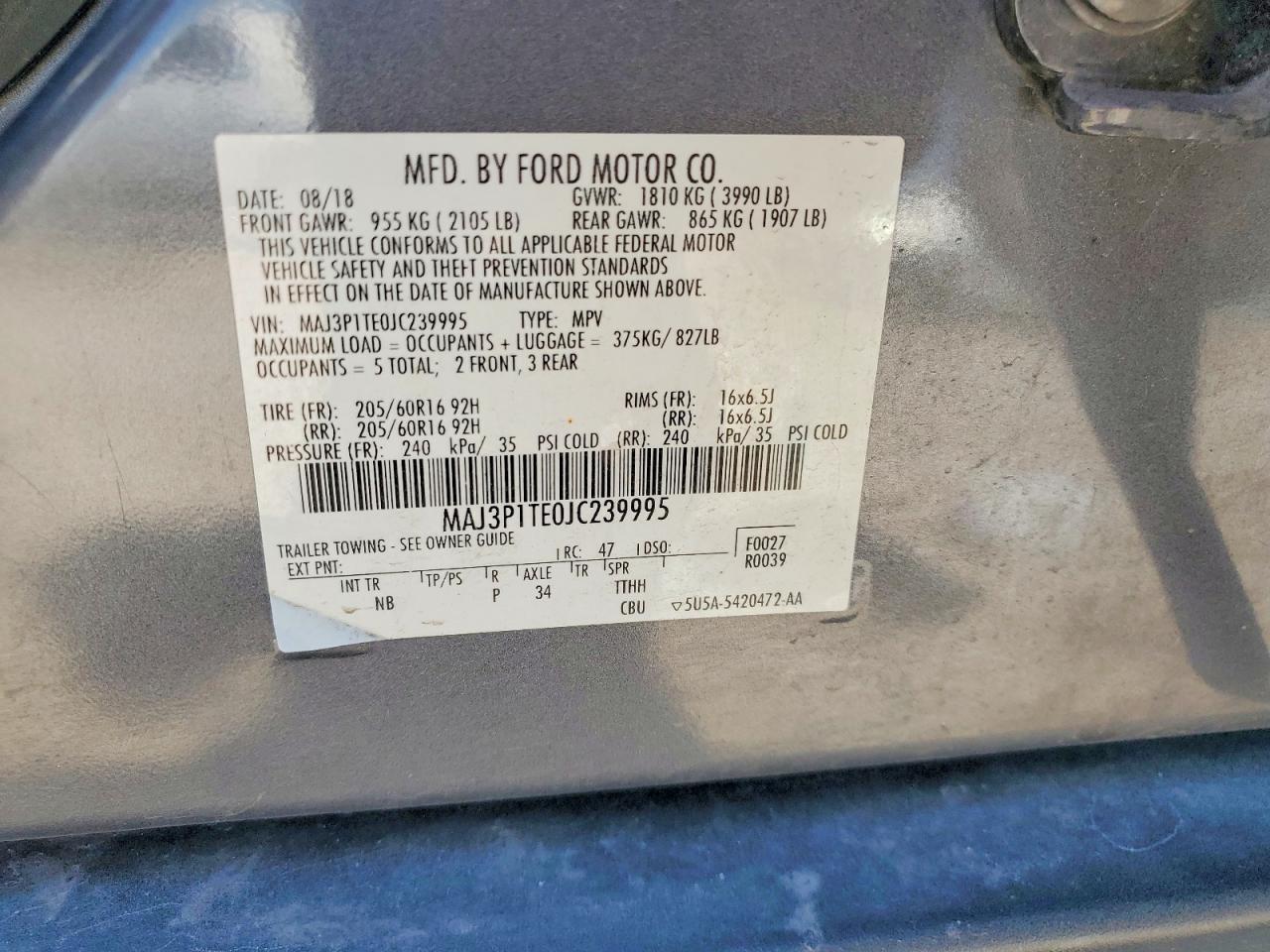 2018 FORD EcoSport