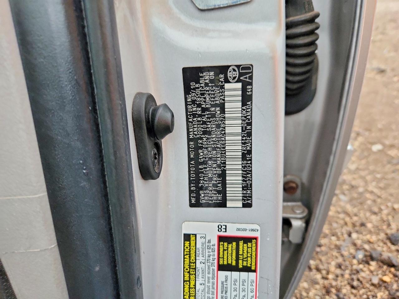 2010 TOYOTA COROLLA
