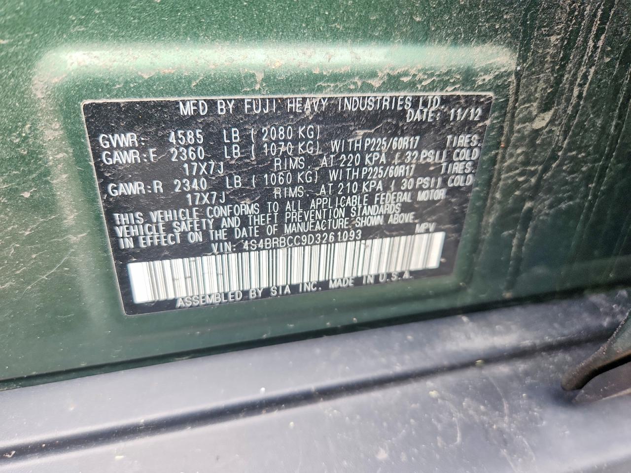 2013 SUBARU Outback