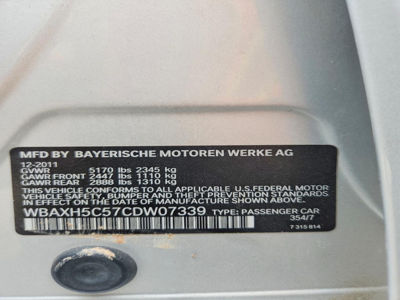 2012 BMW 5 series