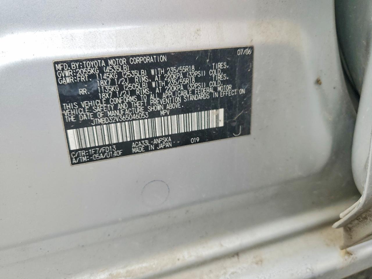 2006 TOYOTA RAV4