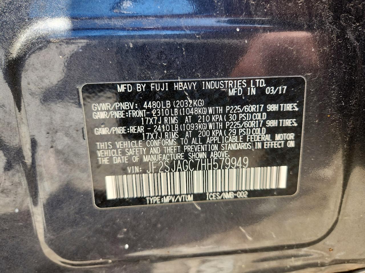 2017 SUBARU FORESTER