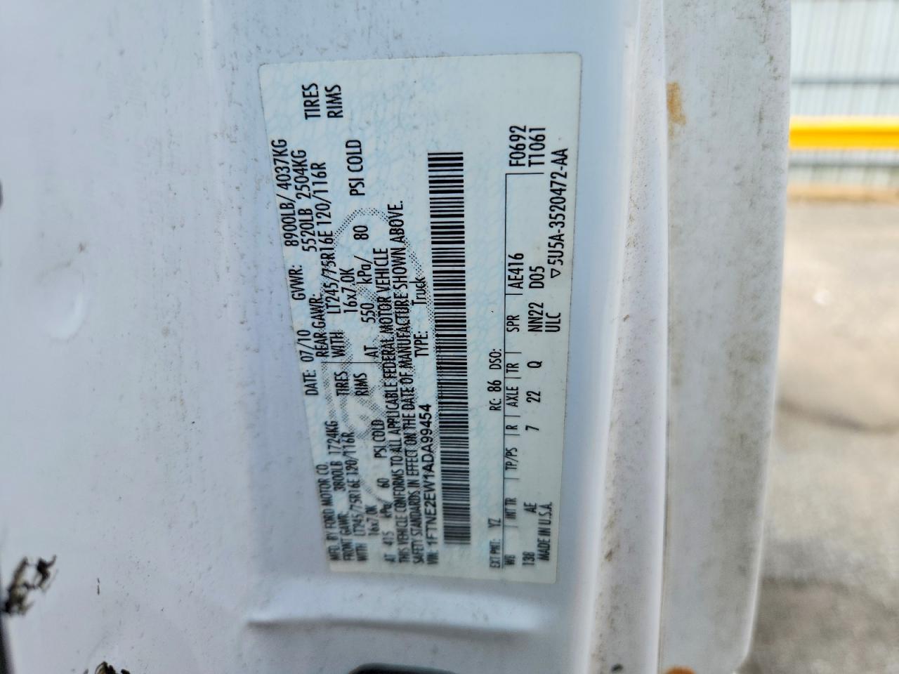 2010 FORD ECONOLINE