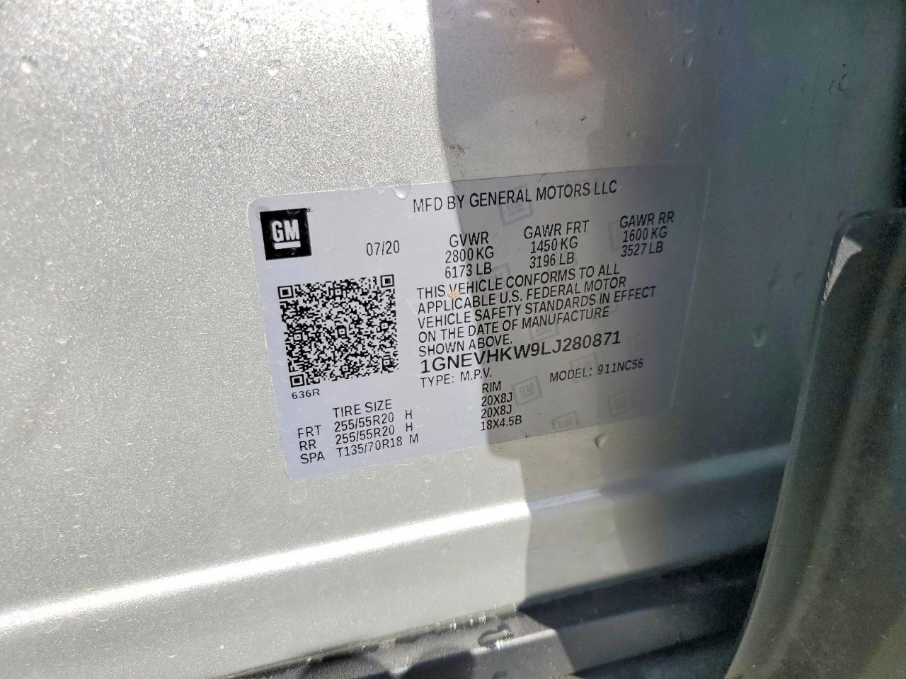 2020 CHEVROLET TRAVERSE