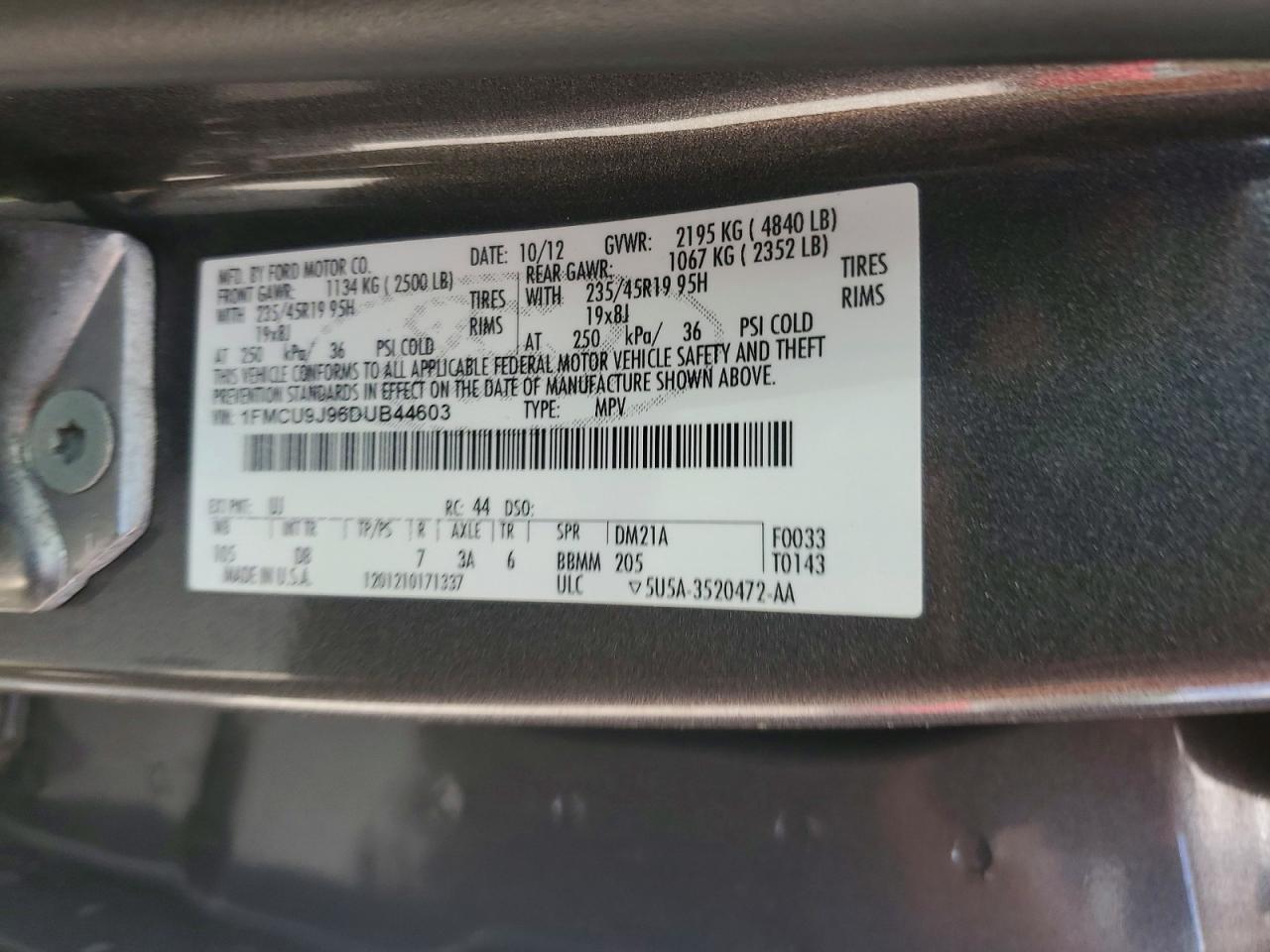 2013 FORD ESCAPE