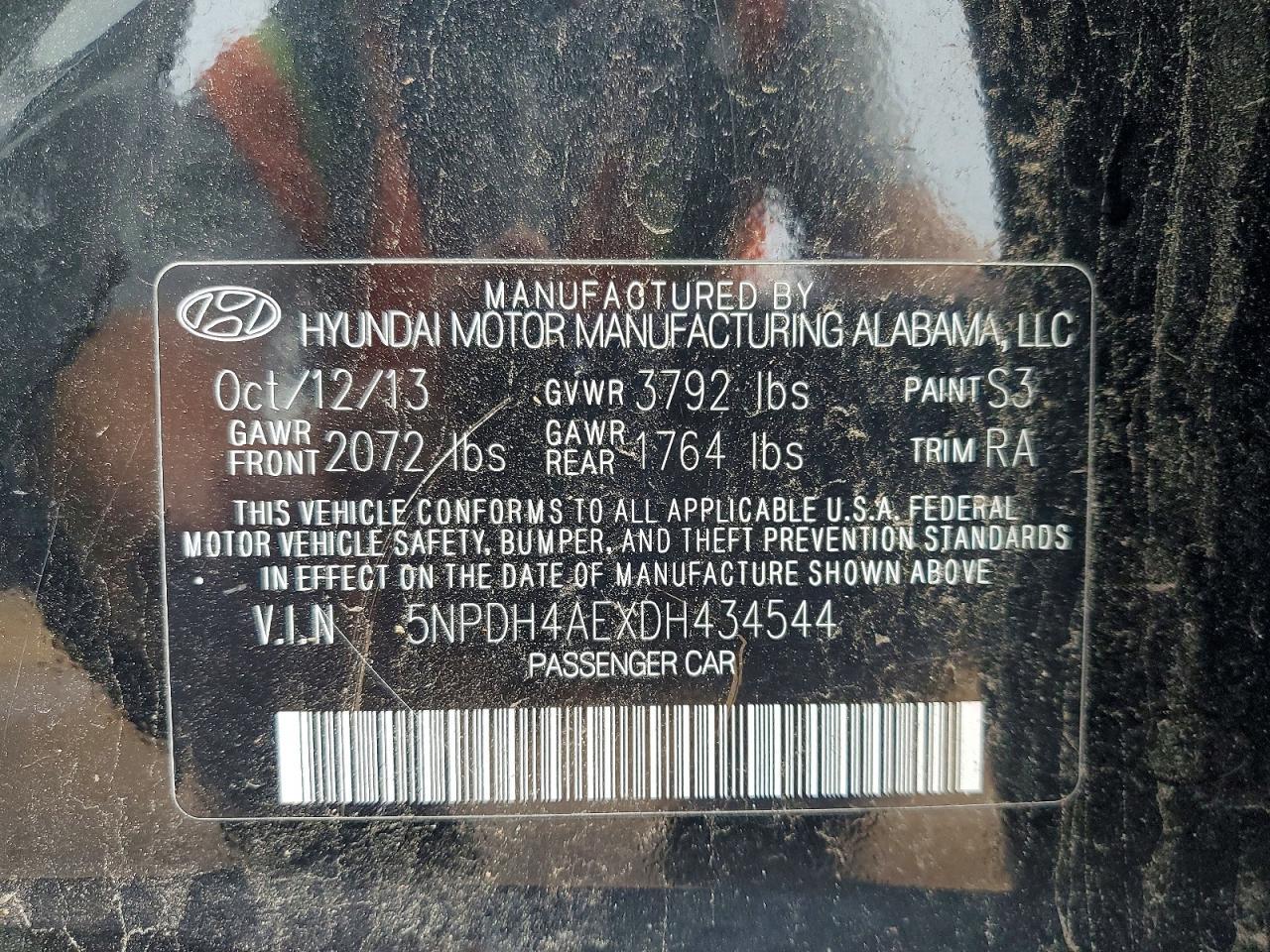 2013 HYUNDAI ELANTRA