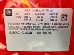 2012 CHEVROLET CRUZE