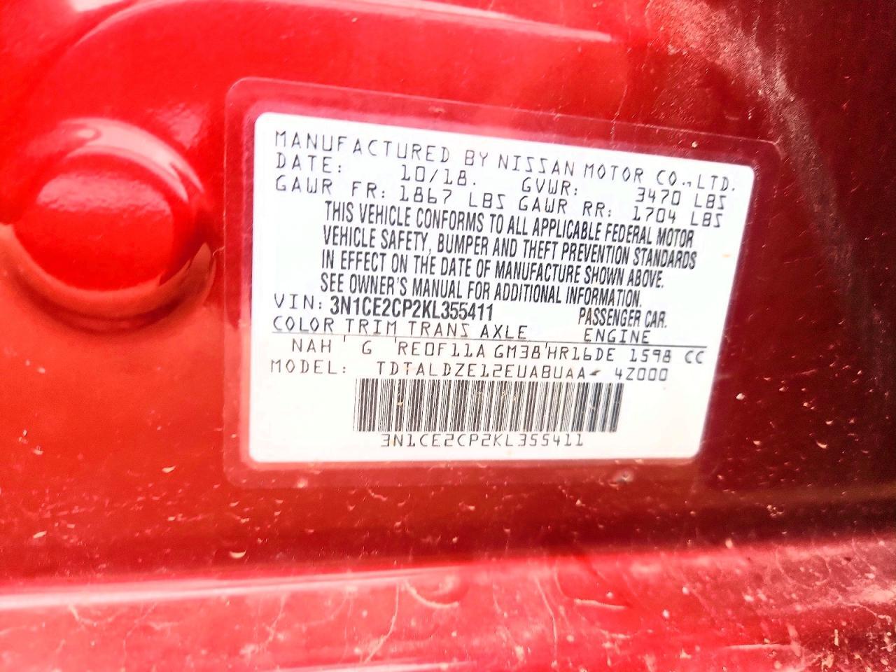 2019 NISSAN Versa Note