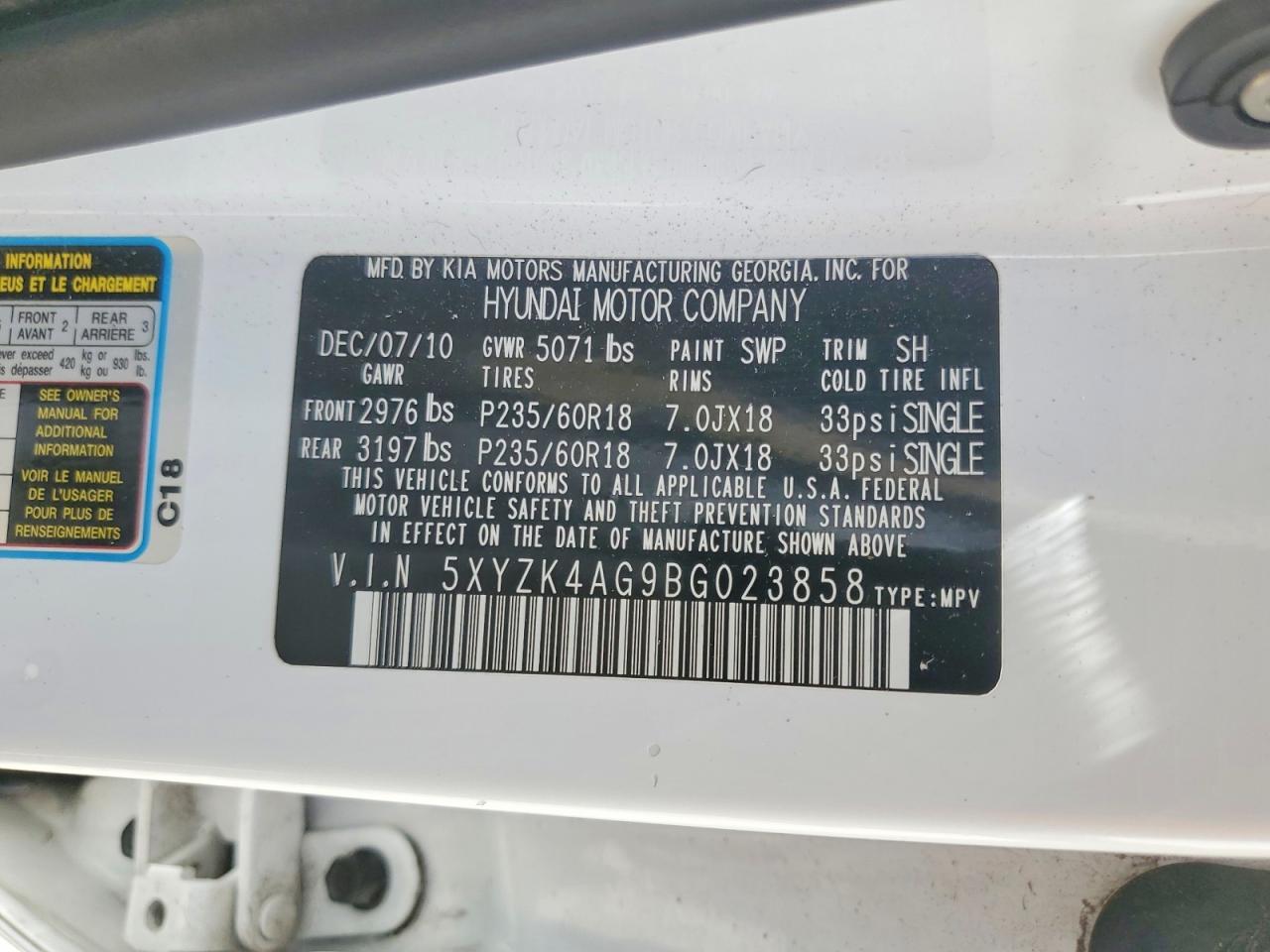 2011 HYUNDAI SANTA FE