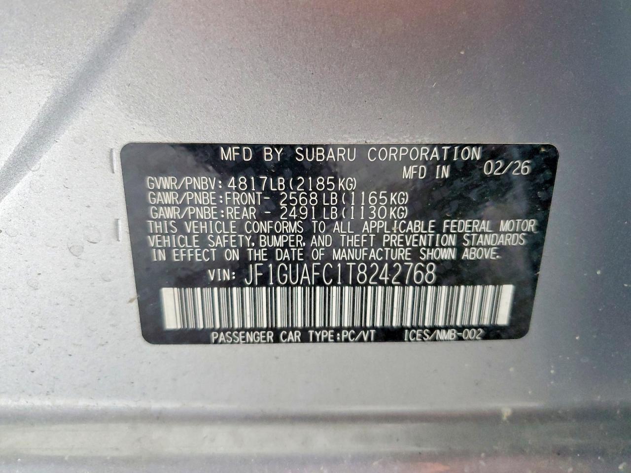 2026 SUBARU IMPREZA