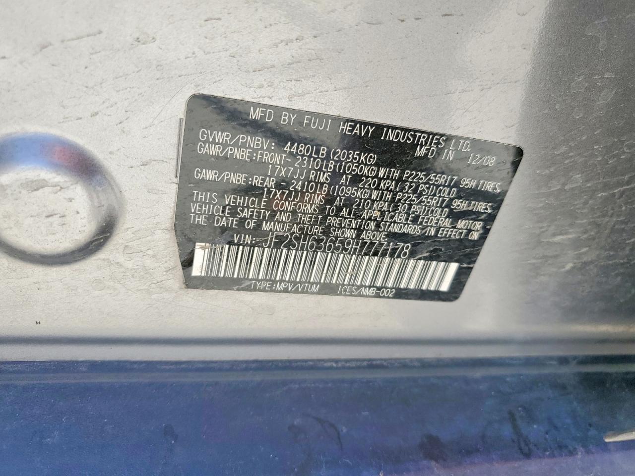 2009 SUBARU FORESTER