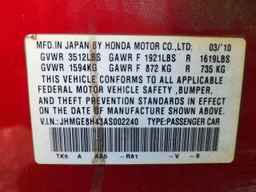 2010 HONDA FIT
