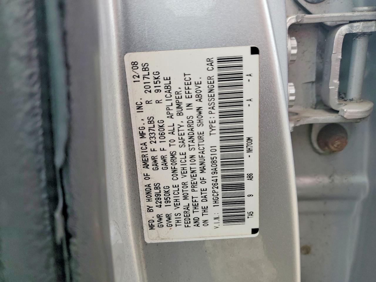 2009 HONDA ACCORD