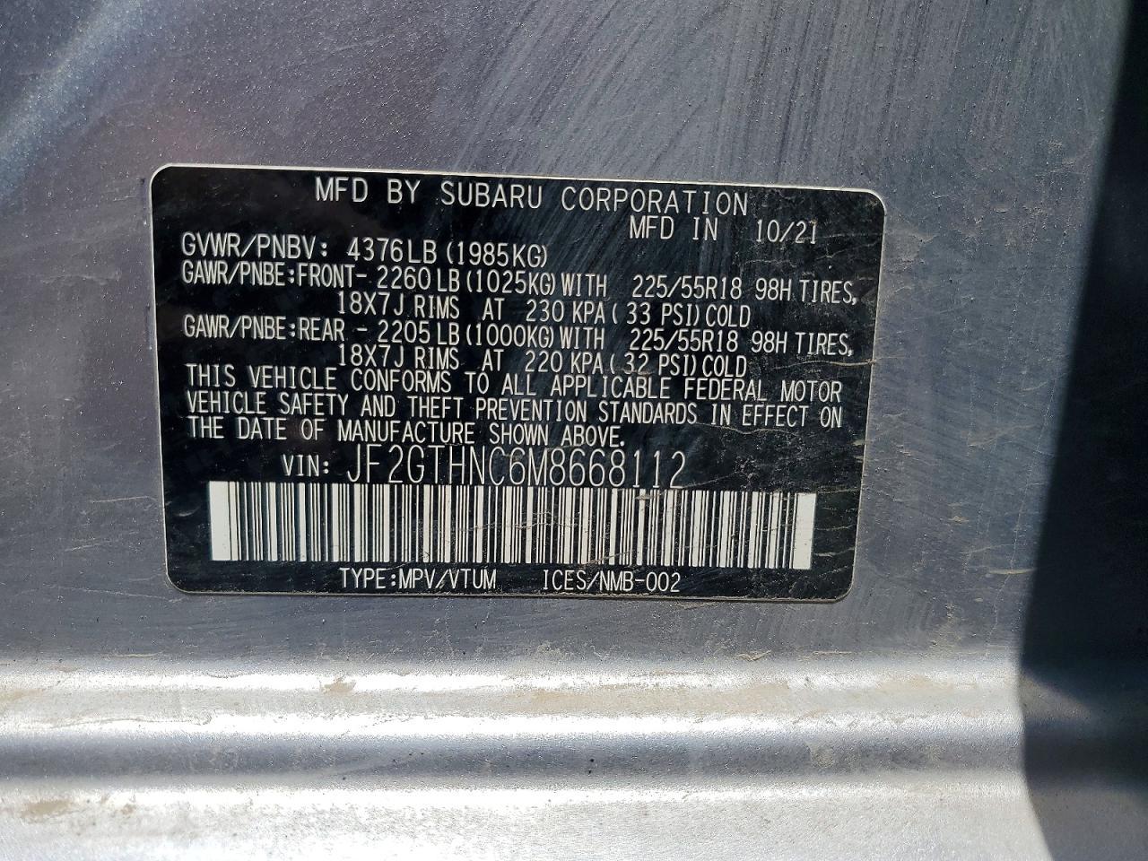 2021 SUBARU Crosstrek