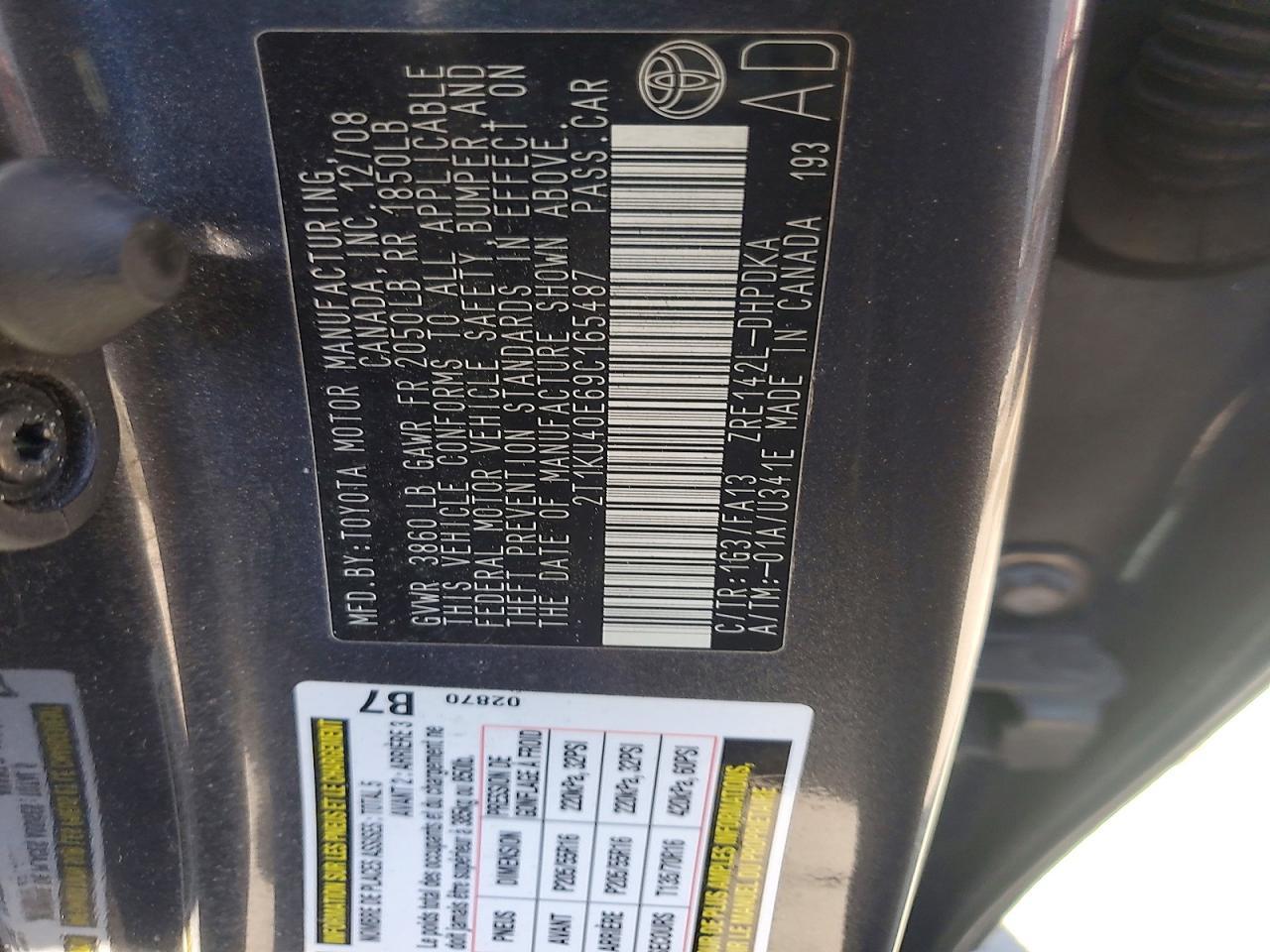 2009 TOYOTA MATRIX
