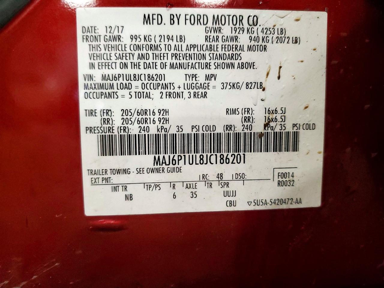2018 FORD EcoSport