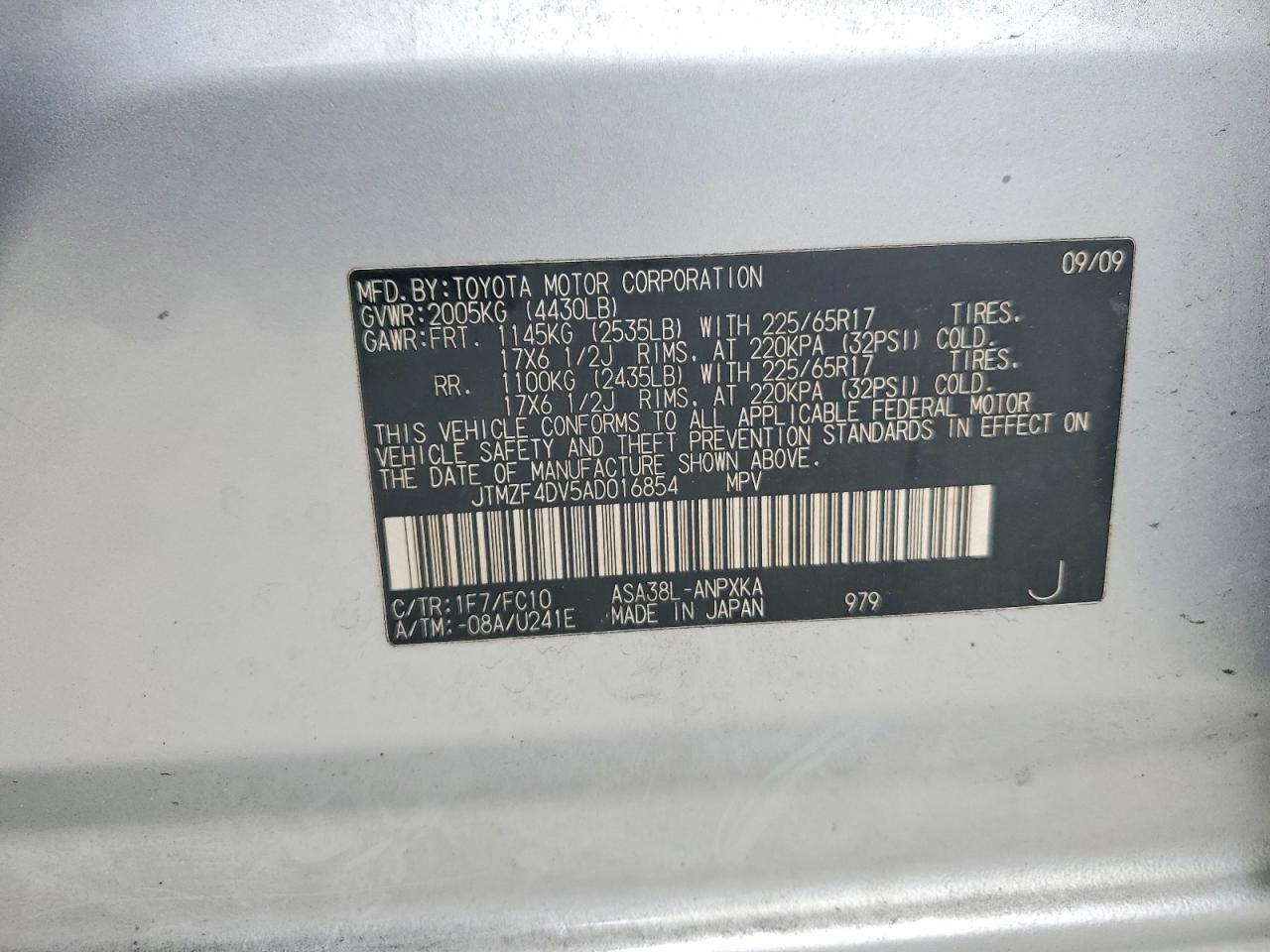 2010 TOYOTA RAV4