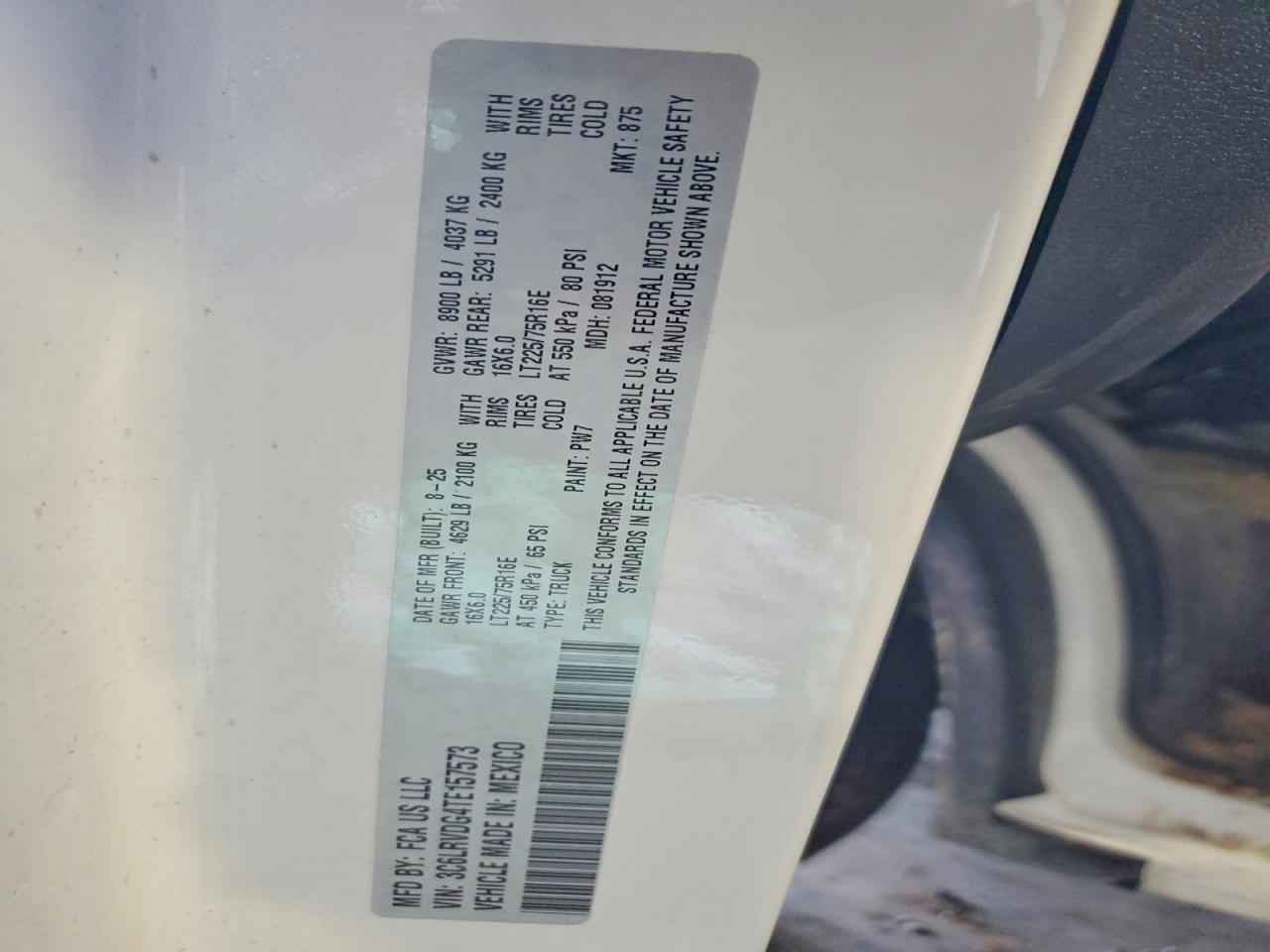 2026 RAM ProMaster 2500