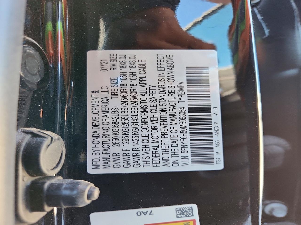 2021 HONDA PILOT