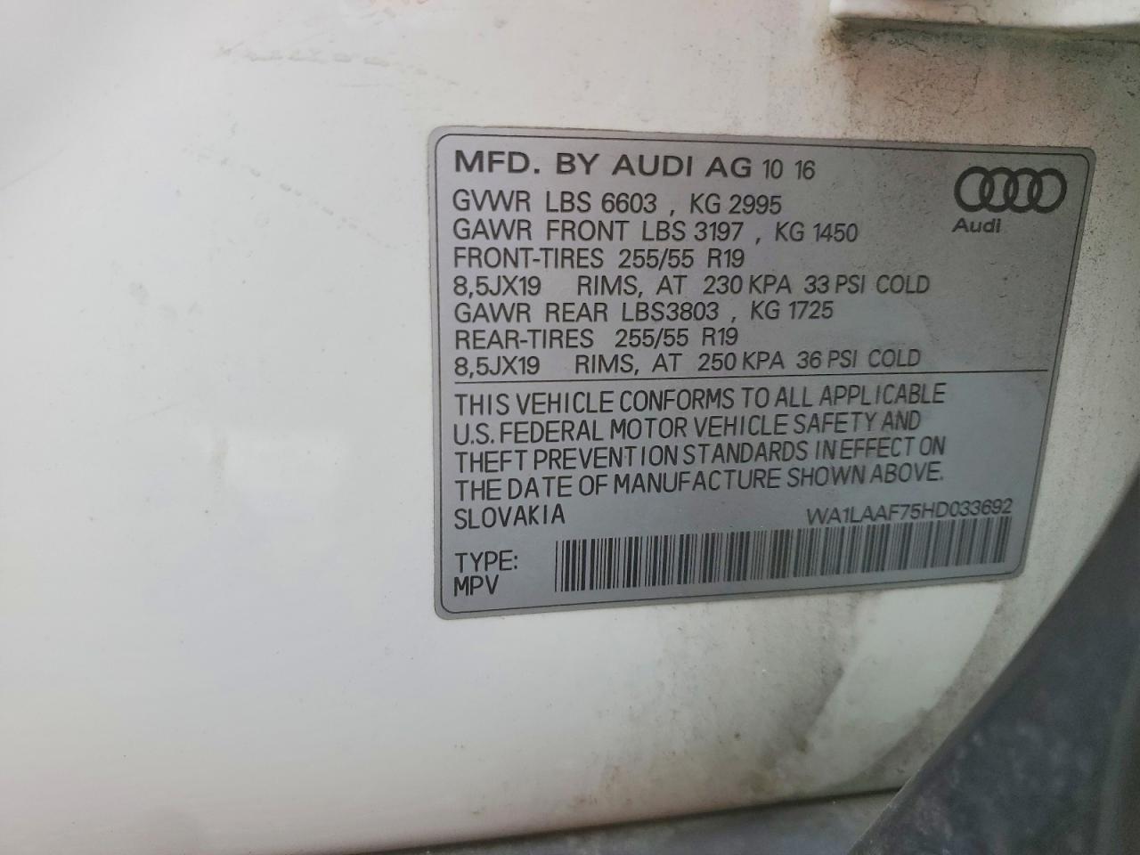 2017 AUDI Q7