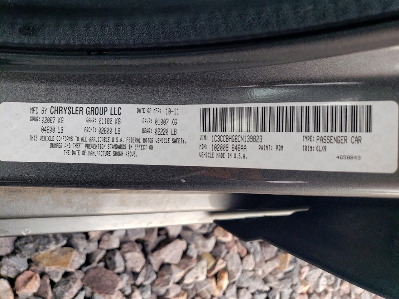 2012 CHRYSLER 200