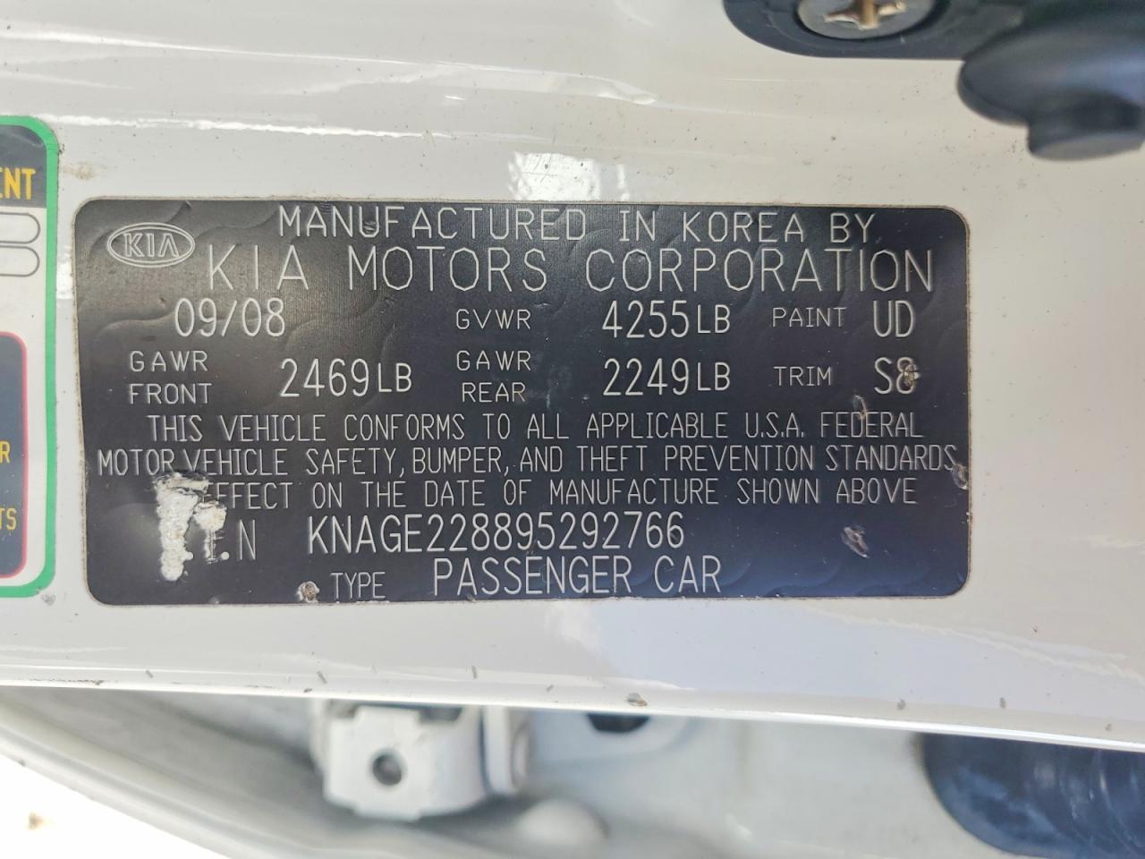 2009 KIA OPTIMA