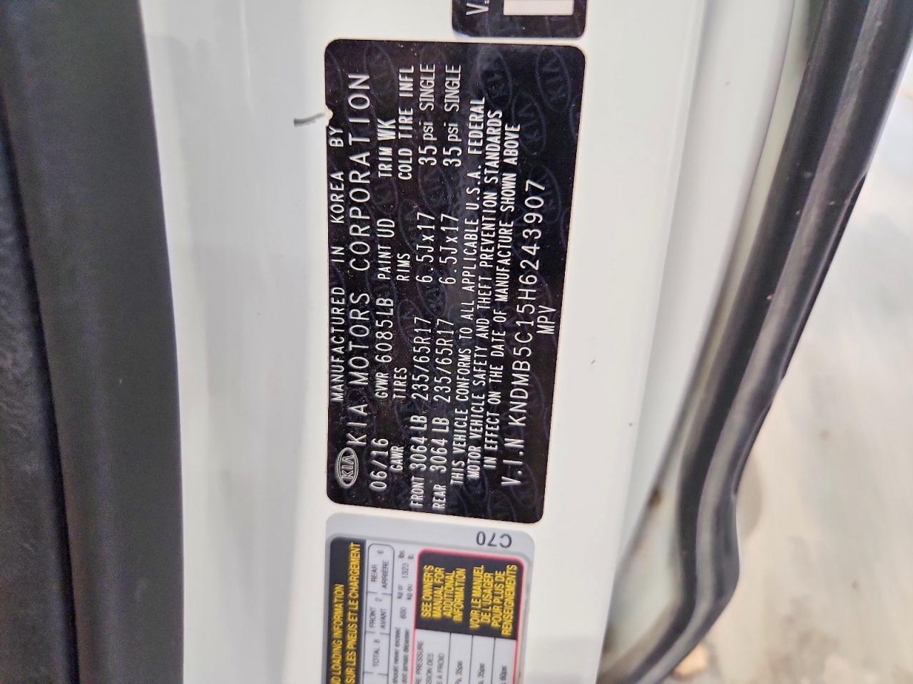 2017 KIA SEDONA