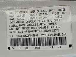2008 HONDA ACCORD