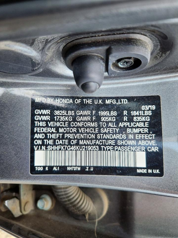 2019 HONDA CIVIC