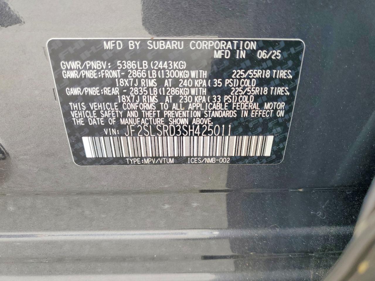 2025 SUBARU FORESTER