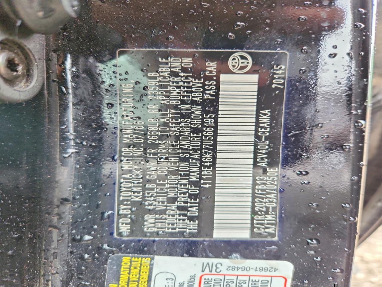 2007 TOYOTA CAMRY