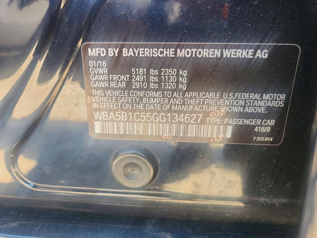 2016 BMW 5 series
