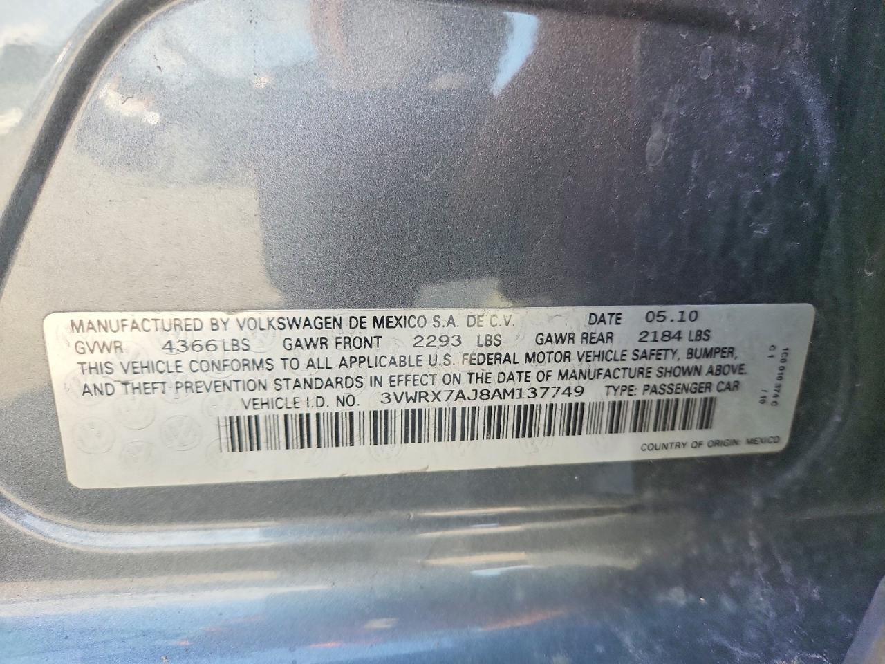 2010 VOLKSWAGEN JETTA