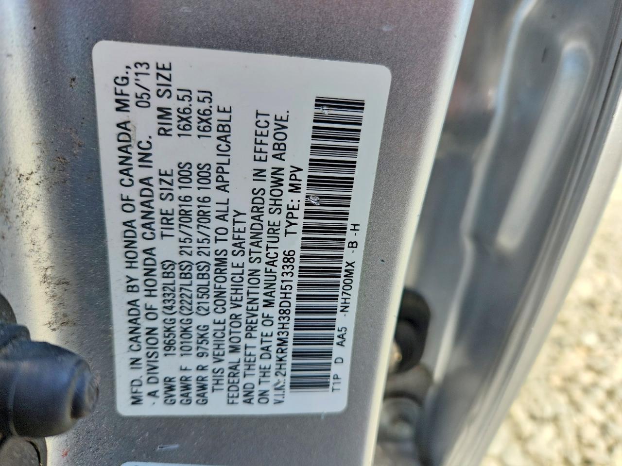2013 HONDA CR-V