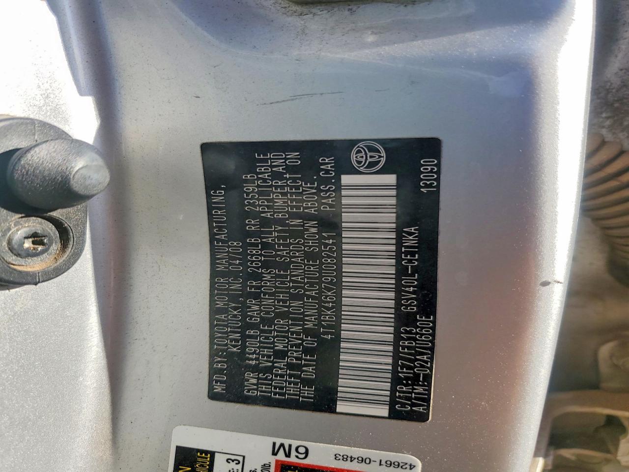 2009 TOYOTA CAMRY
