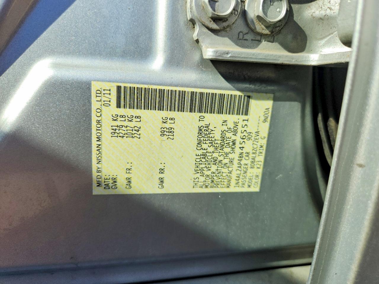 2011 NISSAN ALTIMA