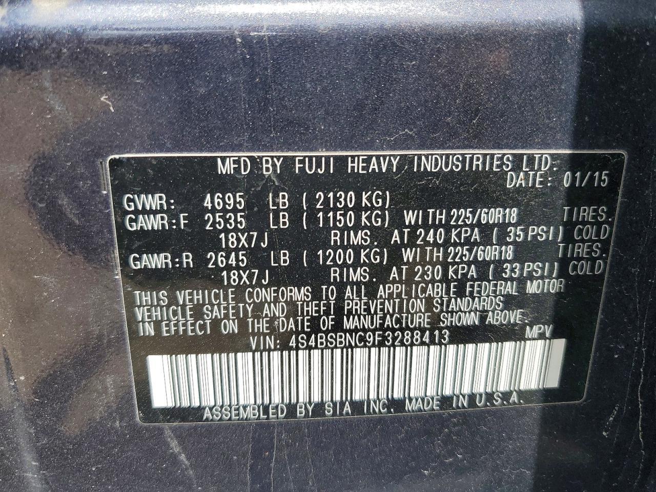 2015 SUBARU Outback