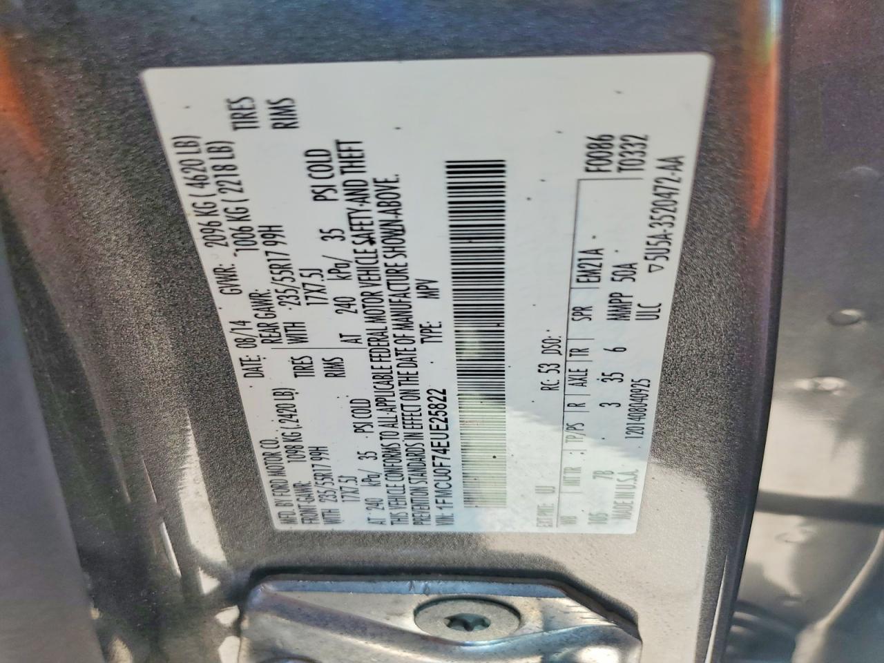 2014 FORD ESCAPE