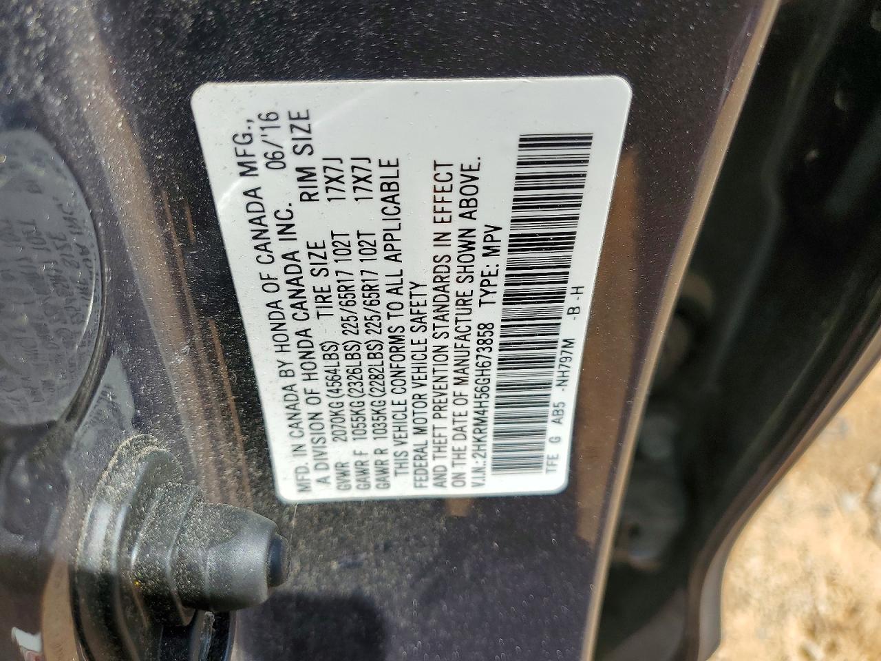 2016 HONDA CR-V