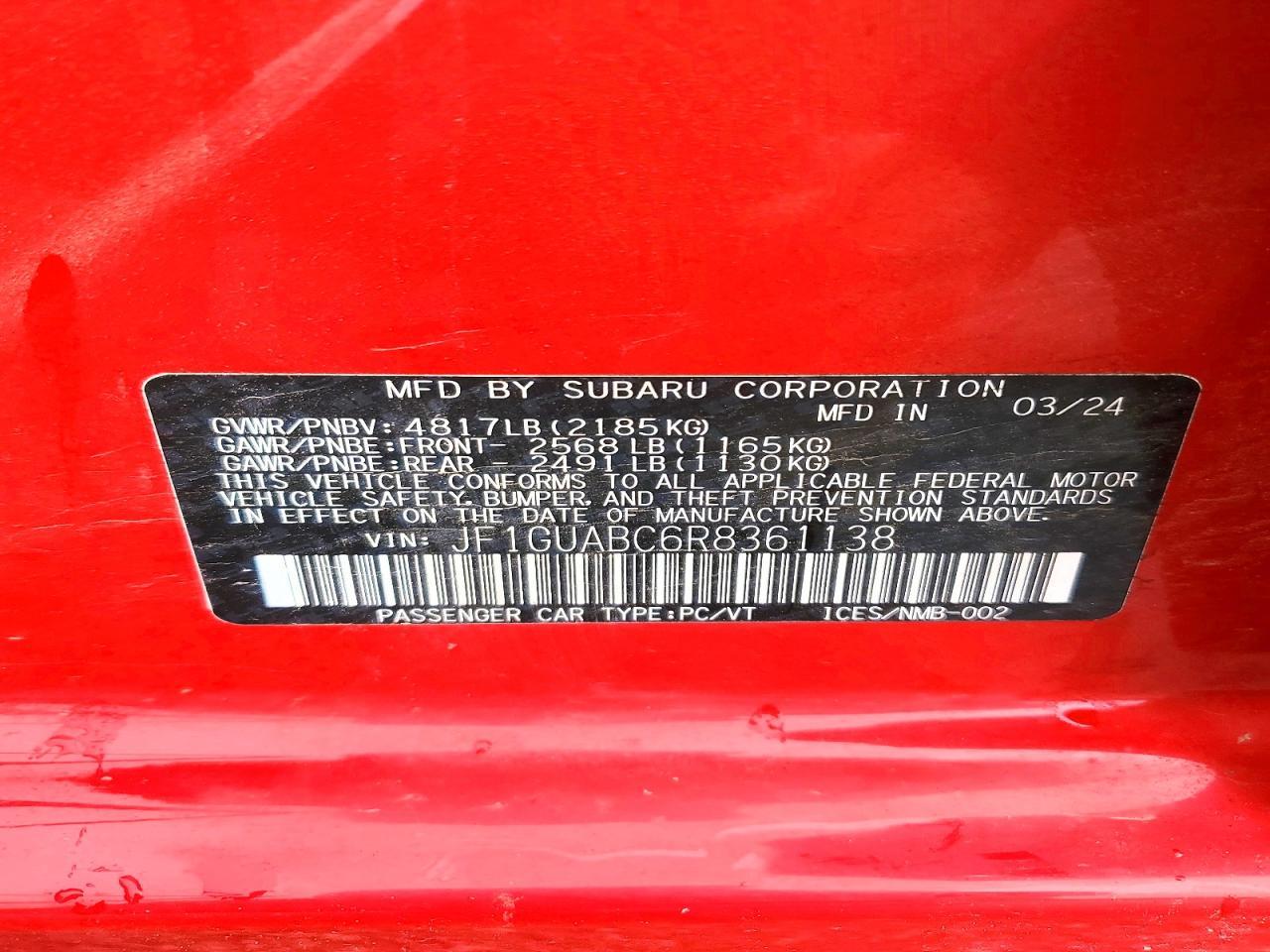 2024 SUBARU IMPREZA
