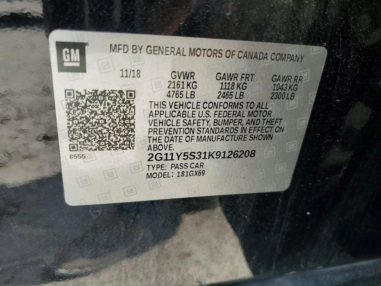 2019 CHEVROLET IMPALA