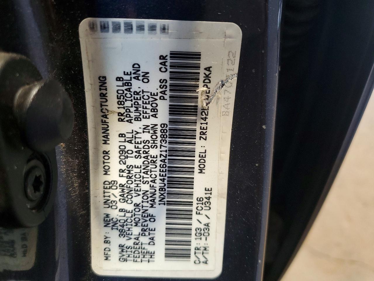 2010 TOYOTA COROLLA