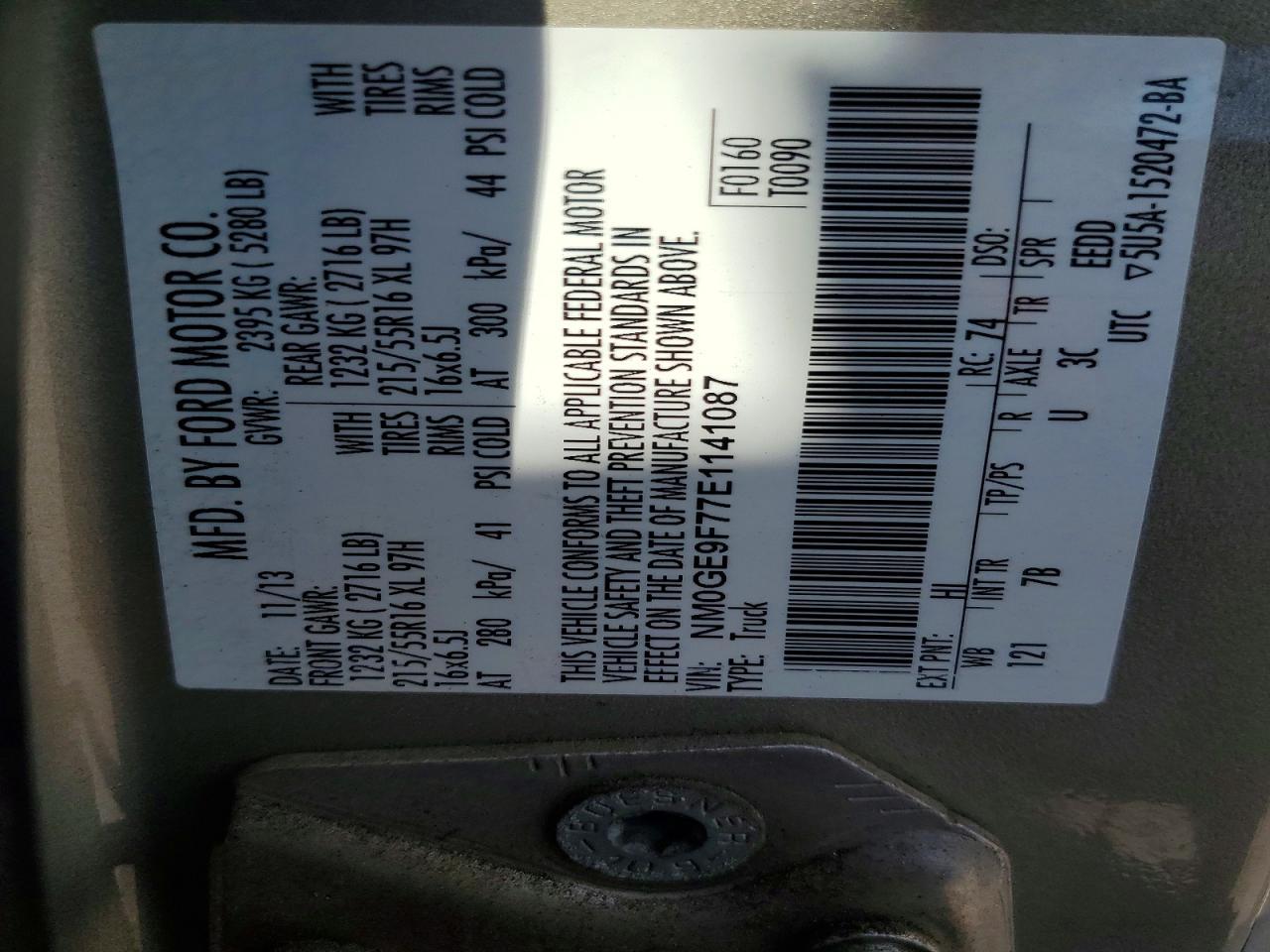 2014 FORD TRANSIT CONNECT