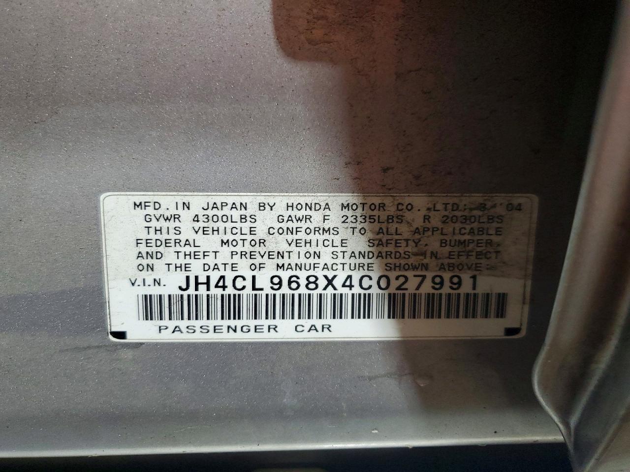 2004 ACURA TSX