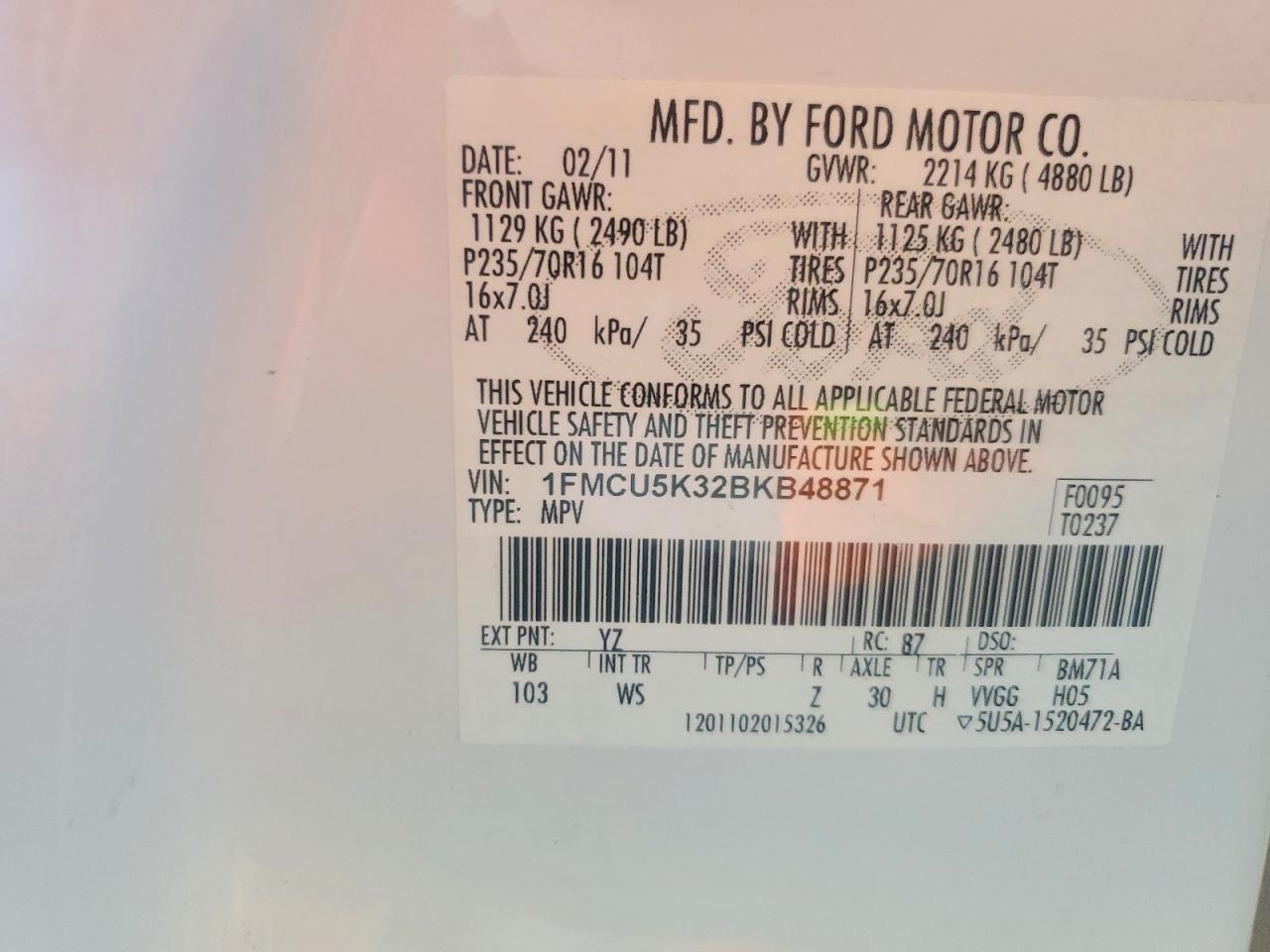 2011 FORD Escape Hybrid