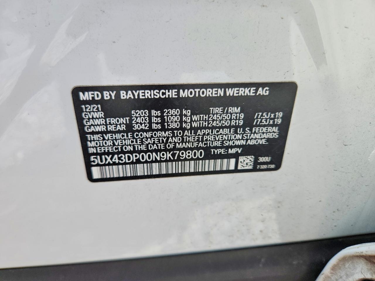 2022 BMW X3